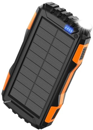 Solkraftbank, bärbar laddare, 4 2800 mAh kapacitet, lätt design, 7,7 x 4 x 1,5 tum, snabbladdningsteknik, camping, utomhustillbehör, säkerhetskamera