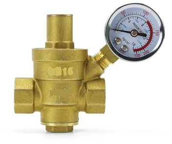 Réducteur de Pression d'Eau Professionnel Vanne de réduction de pression d'eau du robinet en laiton à filetage mâle/femelle 1/2 3/4 1 2 DN15/DN20/DN32/DN50 pour Réguler La Pression(DN40 Female)