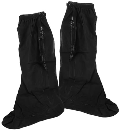 GARVALON Copriscarpe Strato Integrato e Fibbia Elastica Antiscivolo Impermeabili in PVC e Gomma Unisex Resistenti all Usura, per Pesca e Ciclismo