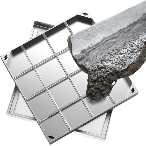 Cubierta rectangular de hormigón con marco y gancho de elevación para inspección de aguas residuales