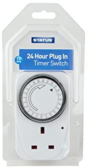STATUS Timer Switch Standard | 24 Hour Segment Timer Light Switch | White UK Plug | S24HTX2