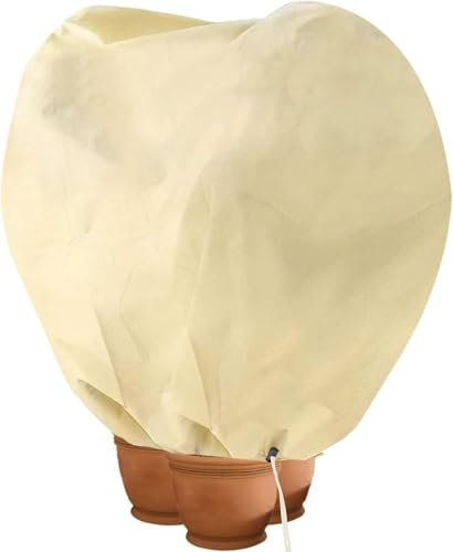 Hydrogarden Pflanzen Winterschutz,Winterschutz für Kübelpflanzen,XL 120 x 180 cm,80 g/m² Stark,sacksuper Stark mit Kordelzug