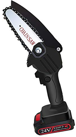 Mini Rechargeable Chainsaw Small Chain Saw Portable Chainsaw Wood Saw Rechargeable Chain Saw 0.7kg Lightweight Pruning Shear with One Hand for Cutting Wood on Branches