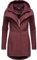 Ragwear Damen Softshellmantel Lange Übergangsjacke Outdoormantel mit Kapuze Ybela Wine Red22 Gr. XXL
