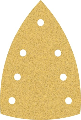 Bosch 50x Feuilles abrasives EXPERT C470 à 7 trous (pour Peinture sur bois, Bois dur, Ø 100x150 mm, Grain 80, Professional Accessoire Ponceuse Multi)