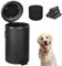 Umtiti Dog Poop Trash Can with Lid for Outdoors，3.2 Gallon Trash Can with Activated Carbon Filter & Plastic Bags, Pet Waste Container，UP12L-BK-Y+90BK-New