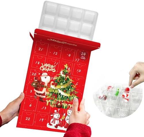 POPOYU Christmas Advent Calendar Boxes Empty,2025 Empty Advent Calendar Fill Yourself,Fillable AdventCalendar Box,DIY Advent Calendar Kit,Make Your Own AdventCalendar for Xmas Gift Wrapping