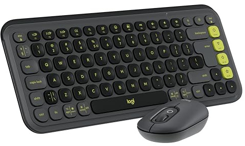 Logitech POP ICON COMBO, kit mouse e tastiera Bluetooth, digitazione comoda, tasti e pulsanti programmabili, clic discreti, Easy-Switch fino a 3 dispositivi, ITA QWERTY – Grafite