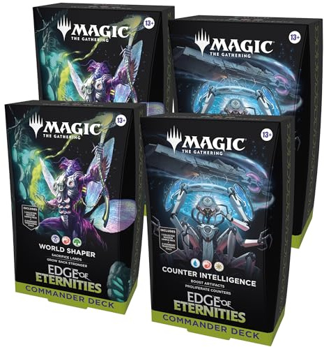 Magic: The Gathering Edge of Eternities Commmander Deck Bundle - 2 of Each Deck (2 World Shaper + 2 Counter Intelligence)