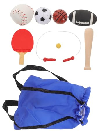 YARNOW Mini Equipo De Fútbol Artículos En Miniatura Mini Cuerda De Saltar Figura De Fútbol Artículos Deportivos Casa De Muñecas Equipo Deportivo De Fotografía Accesorios para