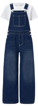 Arbeitslatzhose Kinder Jumpsuit Mädchen Sommer Kuschelig Baggy Latzhose Kinder Jeans Lange Hose Overall mit Verstellbaren Hosenträgern Arbeitshose Arbeitskleidung Cowgirl Kostüm Latzkleid mädchen