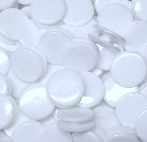 Großhandel für Schneiderbedarf K. Gröger 20 Wäscheknöpfe Doppelknöpfe Weiß 15 mm