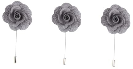 GALPADA 3 Piezas Broche Para Hombre Clip De Corbata Broche Hecho A Mano Flor Pin De Corbata Los Hombres Pin De Solapa Los Hombres Boutonniere Flor Pin De Solapa Los Hombres Broche De