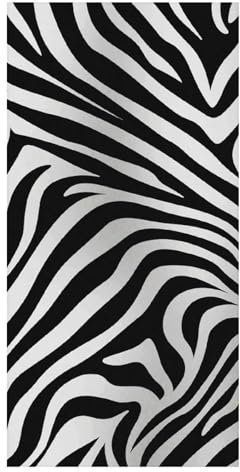 NONHAI Strandtuch, Zebramuster, Mikrofaser, schnell trocknendes Handtuch für Schwimmer, sanddicht, saugfähig, Badetuch für Hotel, Fitnessstudio, Spa, Yoga, Badetuch, 80 x 160 cm