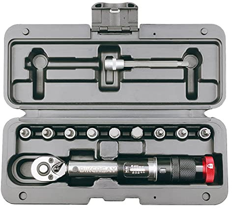 Bydezcon 1/4 Zoll Antrieb Drehmomentschlüssel Set Einstellbar Voreingestellte Drehmomentschlüssel Bits Fenster Drehmoment Wert Anzeige Fahrrad Drehmomentschlüssel Set Tragbar