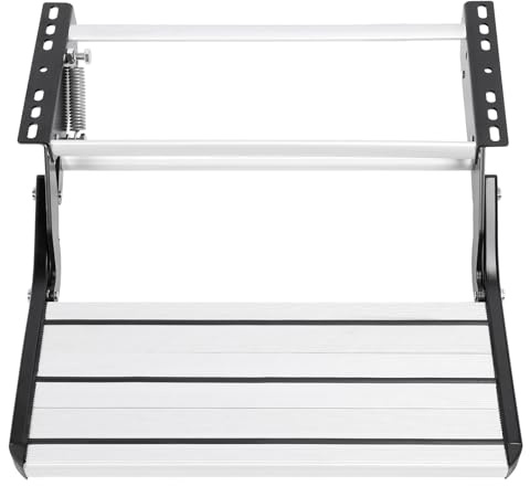 Ausla Marches Camping-Car, Marche Caravane Marchepieds Pliables Manuel Large Antidérapante, Capacité de jusqu'à 200 Kg, pour Camping Car Remorque Camion et Autres Véhicules Aménagés