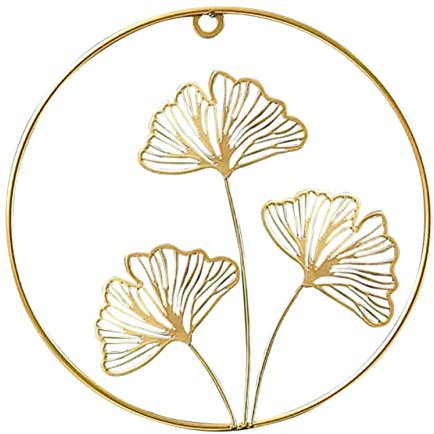 ULDIGI Ginkgo-dekoration Aus Eisen Zum Aufhängen Kreative Blatt Statue Wanddeko Hohle Ginkgoblätter Kunsthandwerk Für Garten Und Wohnzimmer