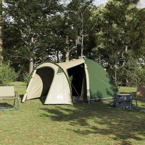 Faucqir Tienda de campaña de 384 x 254 x 170 cm con techo, tienda para 6 personas con tienda interior transpirable, resistente al viento e impermeable, ideal para exteriores, senderismo, festivales y