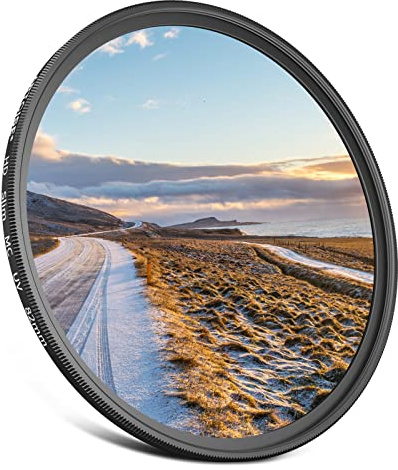 ARTCISE 49 mm UV-filter, 16 lager multibestruket, HD-optiskt glas, ultratunn integrerad ram i aluminiumlegering, vattentätt ultraviolett skyddslinsfilter för Canon Nikon Sony DSLR-kamera