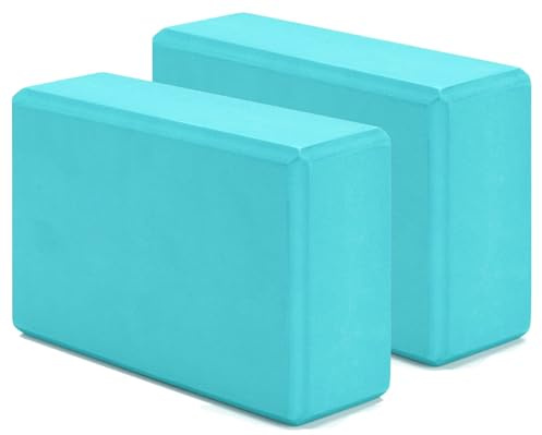 G5 HT SPORT Mattoncini Yoga [SINGOLI O A COPPIA] Blocchi Yoga Ad Alta Densità e Supporto, Antiscivolo, Ipoallergeniche | 22.5x15 cm, Spessore 7 cm (COPPIA MATTONCINI (AZZURRI))