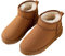 Ruayia Schneestiefel für Damen, Stiefeletten, Winterstiefel Warm Gefüttert, Schneestiefel Boots, Winterboots Bequem, Winterstiefel mit Anti-Rutsch-Beschichtung - 38 Yards (Chestnut)