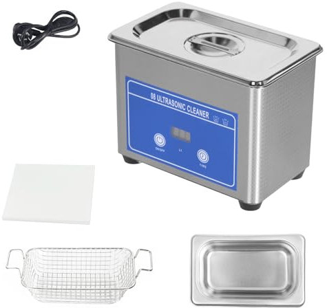 VOBOR Limpiador Ultrasónico 800ml, 35W 42 KHz Ultrasonidos Limpieza Profesional con Cesta y Temporizador Digital, Ultrasonic Cleaner para Prótesis Dentales, Joyas, Gafas, Relojes