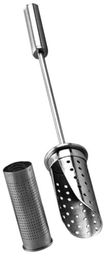 Cabilock palo de té de acero inoxidable infusor de té filtrar exprimidor maquina de cafe colador de té portátil colador de filtro de té tubo porta té práctico colador de té Silver
