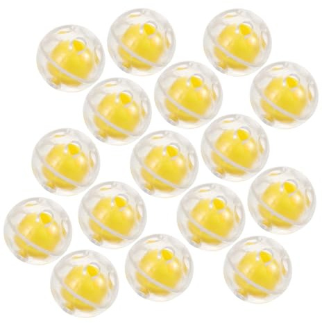 Uonlytech 50pcs Hollow Plastic Rattle Sound Making Balls Insert Bells for Plush Toys Noise Maker for Babies and Pets Miniature Bell Balls for Playtime