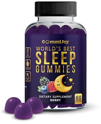 GummiJoy | Sleep Gummies 60 Natural | 30 Day Supply | Berry Flavoured