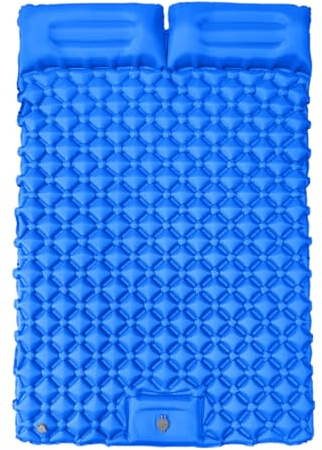 Generisch Materassino da campeggio | 74,8 pollici gonfiabile | nylon TPU doppia dimensione, leggero, impermeabile, materasso ad aria da campeggio per escursioni, trekking, zaino viaggi, campeggio