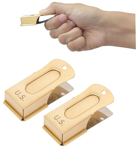 Lord of Battles Lot de 2 Clicker de cricket parachutiste américain en laiton - Dispositif de signal de reconstitution historique - Réplique militaire avec son clic authentique