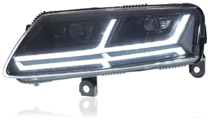 Coppia di fari anteriori compatibili con Audi A6L 2005-2012 con luci sequenziali.(1 set Black,Xenon)