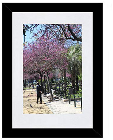 Cadre photo à accrocher - En MDF - 33 x 98 cm - Noir - 40 tailles différentes - Sélectionnables - Sans passe-partout - Aliyah