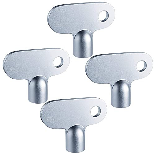 Llaves de Radiador,4 piezas Radiador Extraíble Llaves de Purga de Válvulas Purgador Estanterias para Toallero Agua Llave Montaje Tapon Calefaccion para Grifo de Radiadores