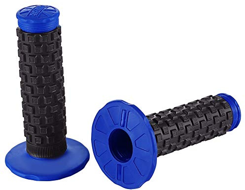 Manopole per moto da cross 78 con cuscino in gomma antiscivolo universale per manubrio da corsa, compatibili con motocross, Yamaha YZ80, YZ85, YZ125, YZ250, YZ450F, TTR125, blu
