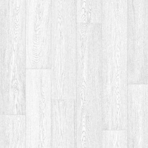 VINYL FLOORING UK White Wood Effect Anti Slip Vinyl Flooring Roll for Kitchen, Living Room, Dining Room, 2.3mm Thick Vinyl Sheet, Waterproof Lino Flooring -2mt X 1mt