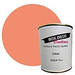 BOX DECO COULEURS Peinture murale acrylique aspect satin Aqua Déco - 750ml, Rose Corail