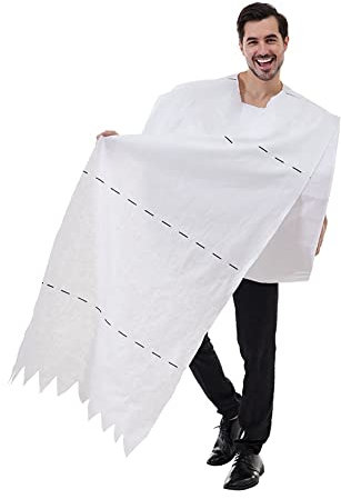 Seprendi 1 gigantisk toalettpappersrulle vuxen kostym rolig kostym för män och kvinnor stor rulle toalettpapper kostym en storlek