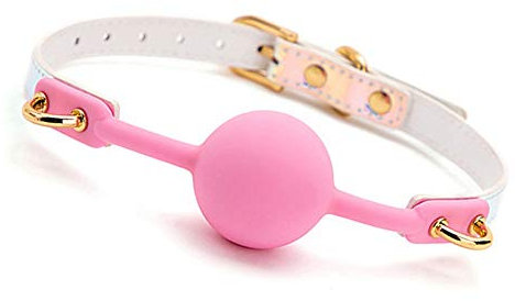Pink Adjustable Length Belt Silicone Open Breathable Mouth Ball Bedding Play Accessories Bed Entertainment Tools Suit for Couples Practice