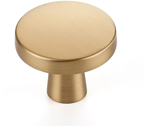 Ravinte 25 Pack Drawer Pulls 1-1/4 Inch Kitchen Cabinet Knobs Solid Round Dresser Drawer Knobs Champagne Bronze Drawer Knobs Dresser Knobs Simple Cabinet Hardware for Cupboard Drawer Pulls