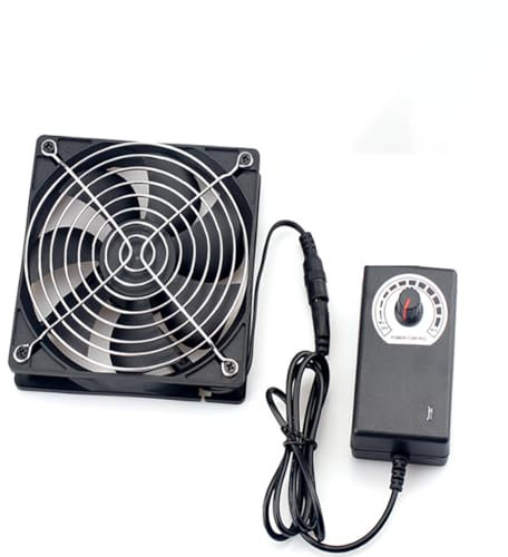 PC Lüfter 120mm 12V PC Ventilator mit Einstellbare Geschwindigkeiten, ZAKVOP Computer Lüfter AC 220V-240V, 3000RPM, Computer Ventilator für Computer Laptop Router(2)