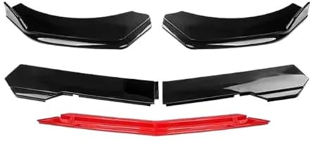 EUQIXMR pour Voiture Universelle Pare-Chocs Avant Lèvre Corps Kit Spoiler Canard Splitter Diffuseur Pare-Chocs Avant Couverture Lèvre Avant Spoiler Aileron Avant de Voiture(Un-Noir)