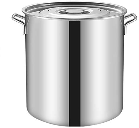 CAFIEDR 304 Stainless Steel Stockpot with Lid, Catering Deep Soup Pot, Stewing Soup Pot, Used in Induction Cooker, Gas and Halogen Pot, Etc. Stock Pot(20L)