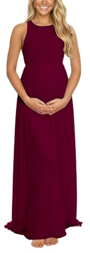 YOSUWOAI Vestido de maternidad para mujer, vestido de maternidad, sin mangas, vestido de verano, holgado, vestido de maternidad, elegante, vestido de fiesta, vestido de playa