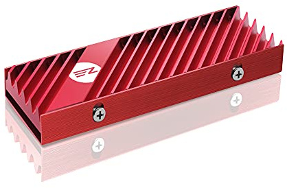 EZDIY-FAB M.2 SSD heatsink 2280, Double-Sided Heat Sink, High Performance SSD Radiator for PC / PS5 for PCIE NVME M.2 SSD or SATA M.2 SSD- Red