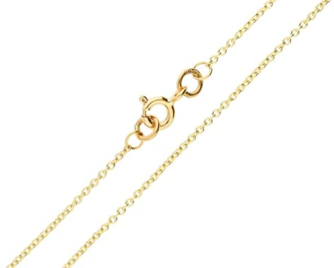 Old English Jewellers Chaîne Belcher en or jaune 9 carats pour homme et femme – 40,6 cm Collier chaîne en or pour homme et femme avec certificat d'authenticité et emballage cadeau.