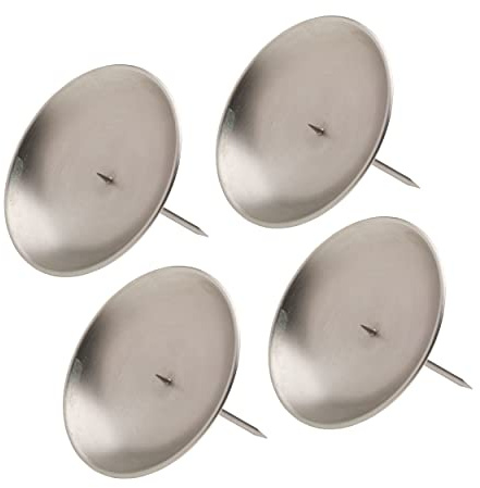 NKlaus 4x corona d'Avvento piatto candela Ø8cm corona d'Avvento ottone argento decorazione opaca 10668
