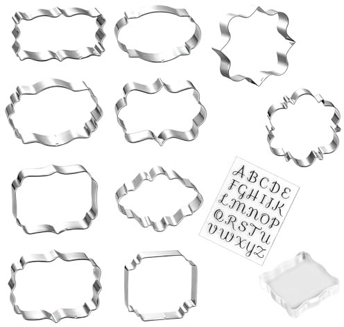 Fondant Buchstaben Ausstecher, Ausstechformen Set Buchstaben und Zahlen zum Torten Dekorieren Keksausstecher Plätzchenausstecher Cookie Cutter