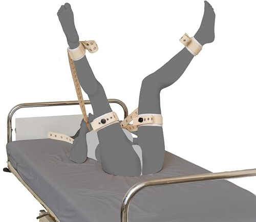 KlinikBondage Love Swing Leg Spreader Set BDSM Bondage Set I Restraints Hogtied Fixation Very Stable - Premium Sex Toy I White I Handmade from Cotton