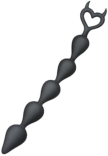 SXOVO 37CM Bolas Anales con 5 Bolas Consolador Anal Flexible Juguete sexual Para Hombres y Mujeres (Negro)